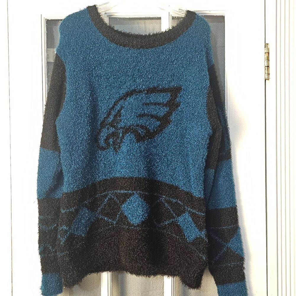 NFL Team Apparel Mens Womens‎ Philadelphia Eagles Fuzzy Sweater XL